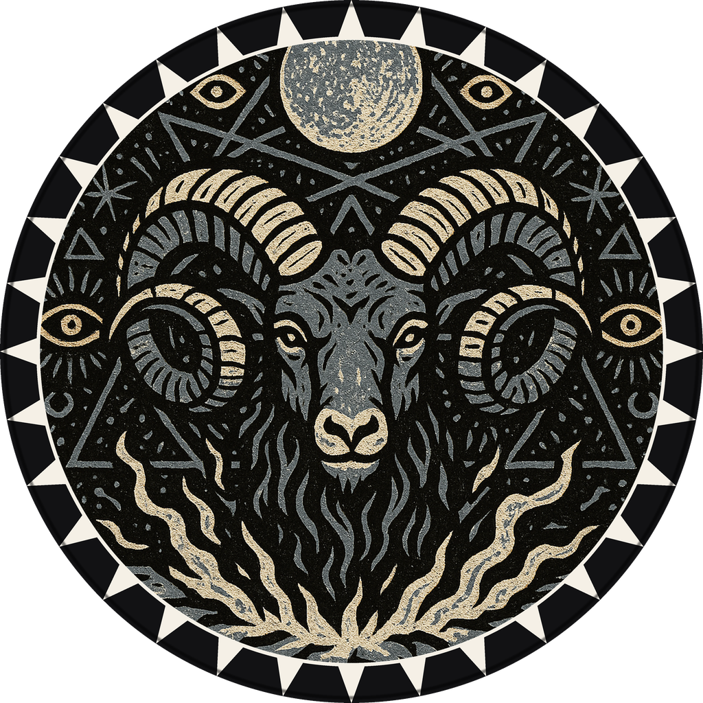 POG #772, Rune Ram, a Matte pog from the Mystic series