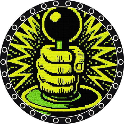 POG #777, Joystick Fist, a Matte pog from the Arcade series