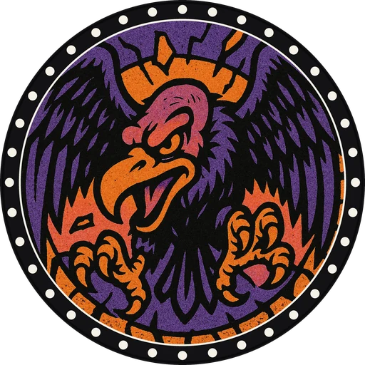 POG #78, Vert Vulture, a Matte pog from the Skate series