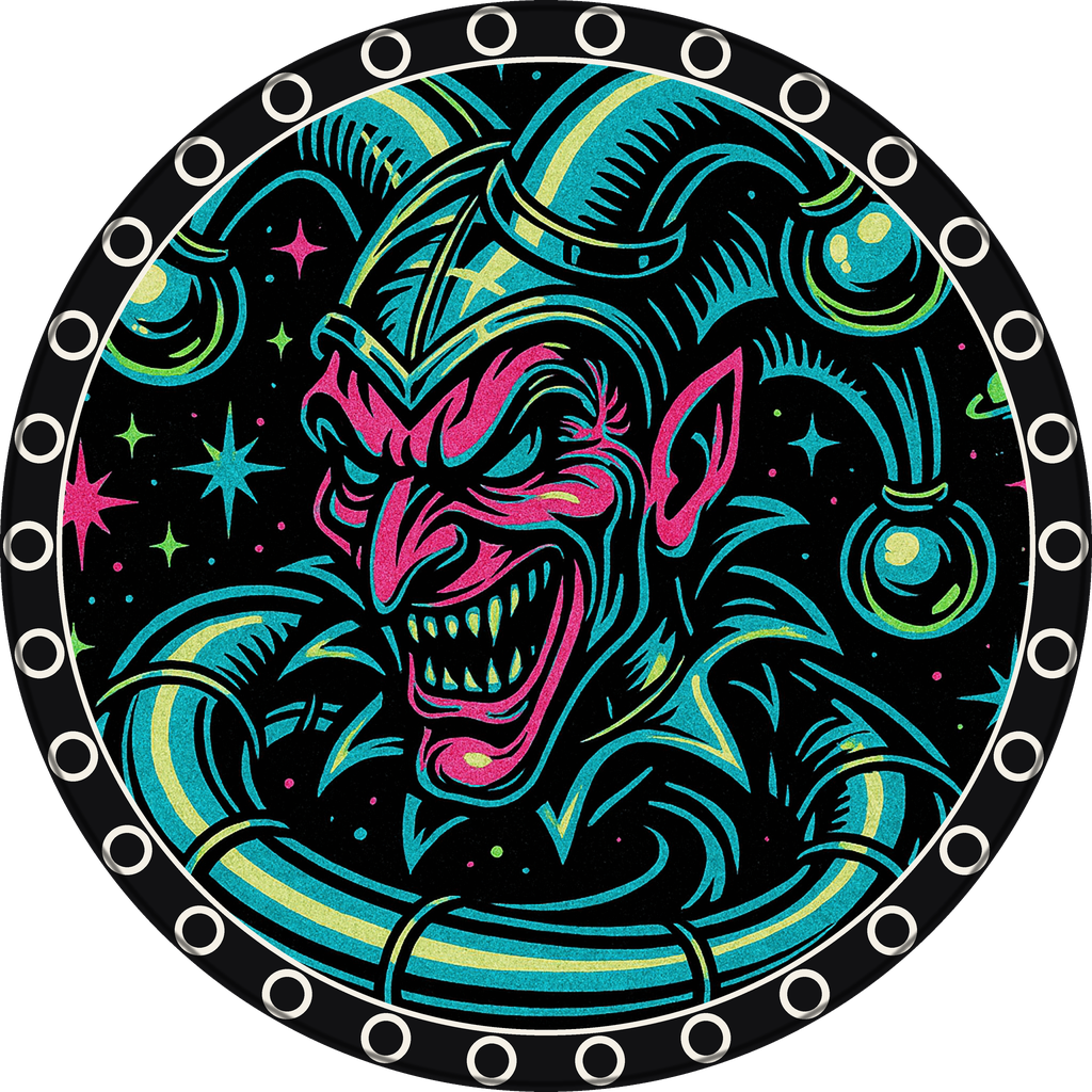 POG #780, Cosmic Jester, a Matte pog from the Cosmic series