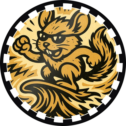 POG #781, Chomp Chinchilla, a Gloss pog from the Critter series