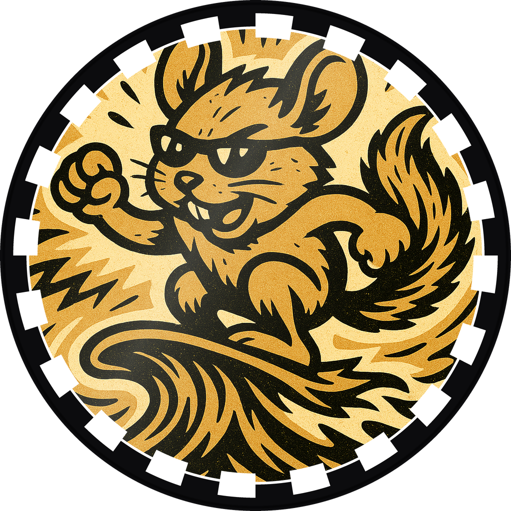 POG #781, Chomp Chinchilla, a Gloss pog from the Critter series