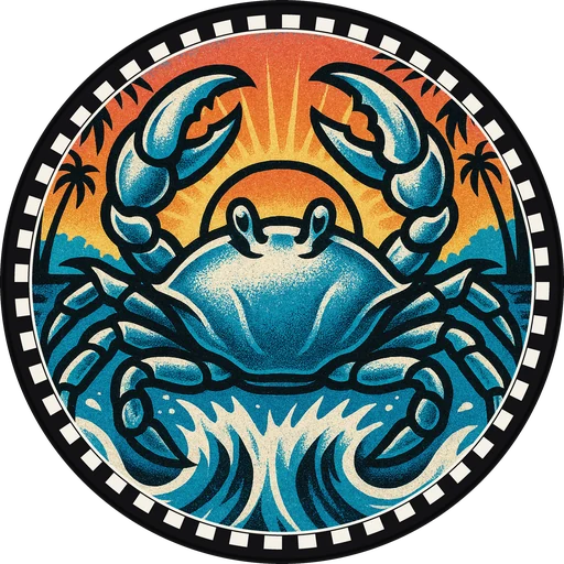 POG #782, Wax Bar Crab, a Matte pog from the Surf series