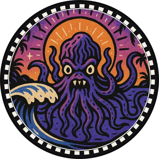 POG #787, Kelp Kraken, a Matte pog from the Surf series