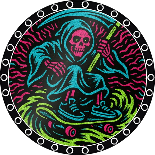 POG #788, Griptape Reaper, a Gloss pog from the Skate series