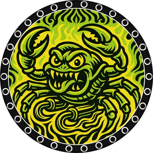 POG #79, Chassis Crab, a Matte pog from the Speed series