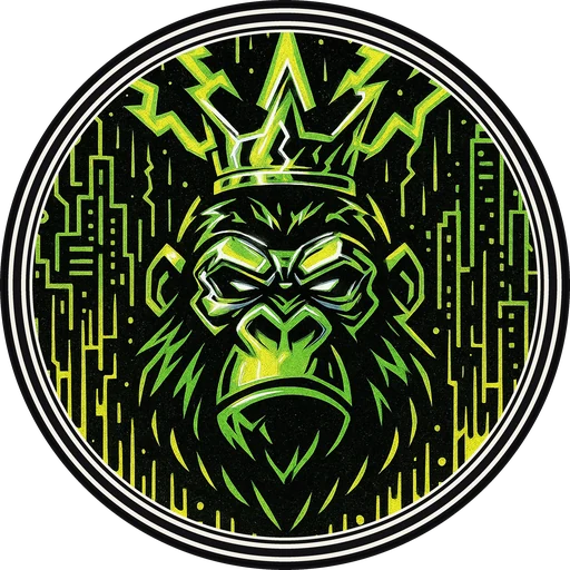 POG #792, Uplink Ape, a Matte pog from the Cyber series