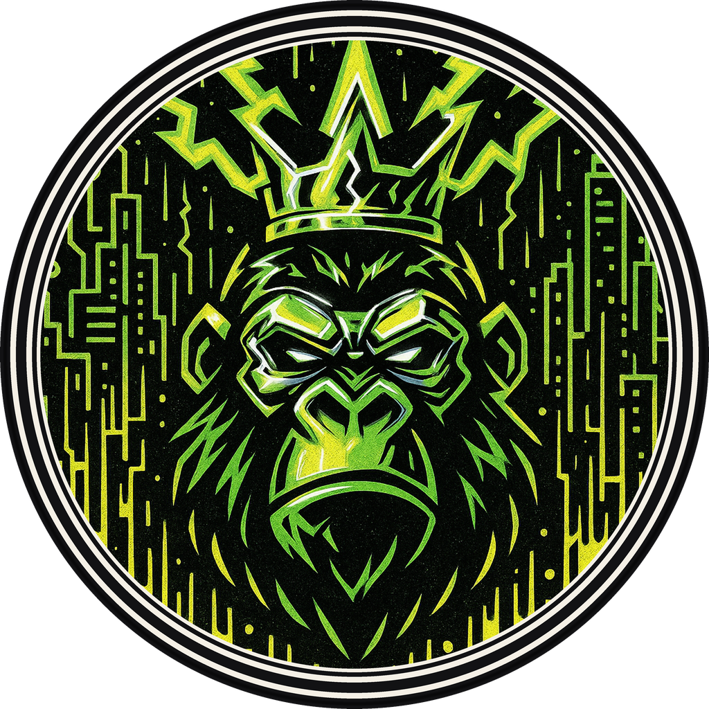 POG #792, Uplink Ape, a Matte pog from the Cyber series