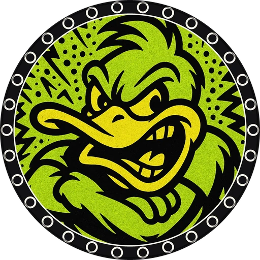 POG #8, Dude Duck, a Matte pog from the Critter series