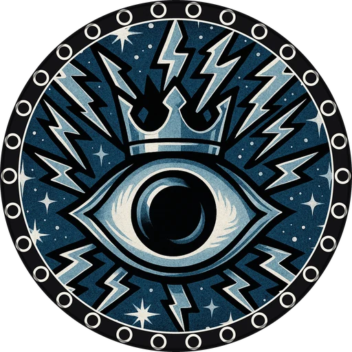 POG #80, Black Hole Eye, a Matte pog from the Cosmic series