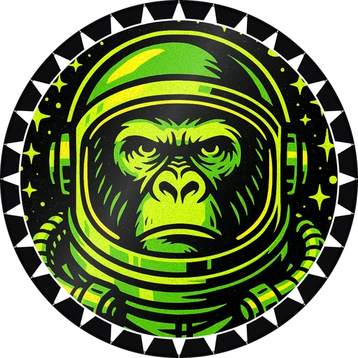 POG #81, Astronaut Ape, a Gloss pog from the Cosmic series