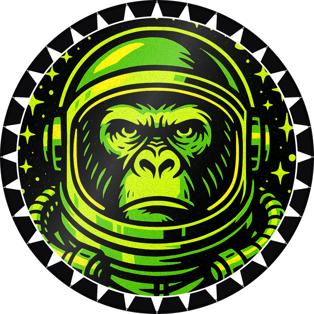 POG #81, Astronaut Ape, a Gloss pog from the Cosmic series