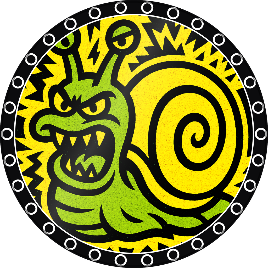POG #84, Slacker Snail, a Gloss pog from the Critter series