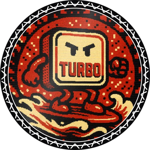 POG #87, Turbo Button, a Gloss pog from the Arcade series