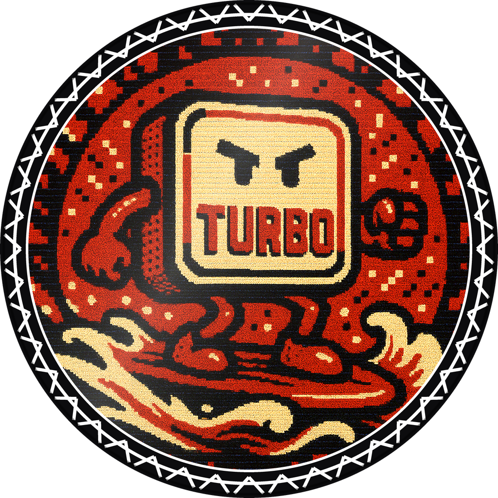 POG #87, Turbo Button, a Gloss pog from the Arcade series
