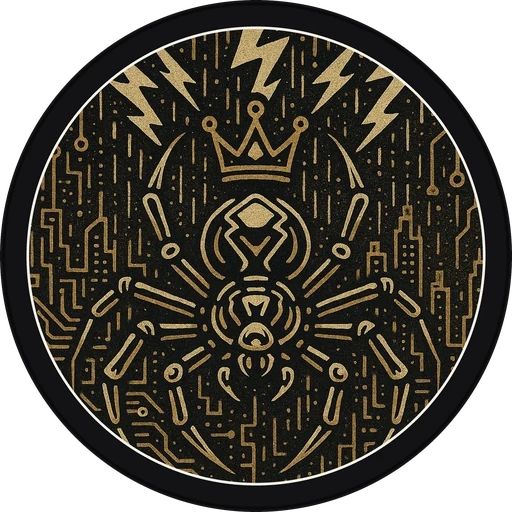 POG #88, Signal Spider, a Matte pog from the Cyber series