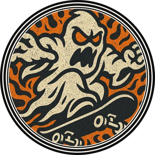 POG #9, Grind Ghost, a Matte pog from the Skate series