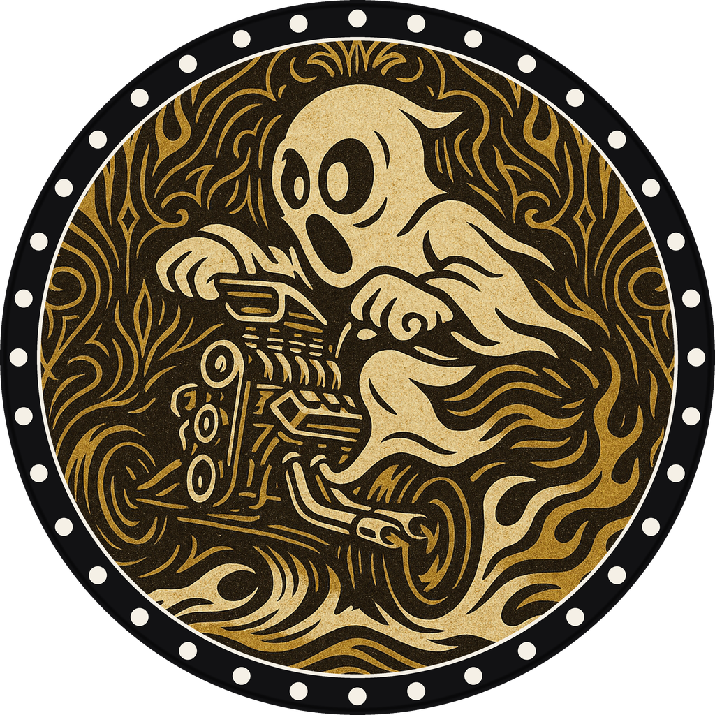 POG #90, Gasoline Ghost, a Matte pog from the Speed series