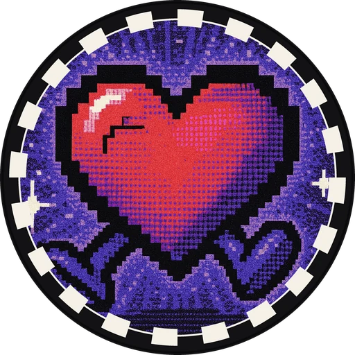 POG #91, Extra Life Heart, a Matte pog from the Arcade series