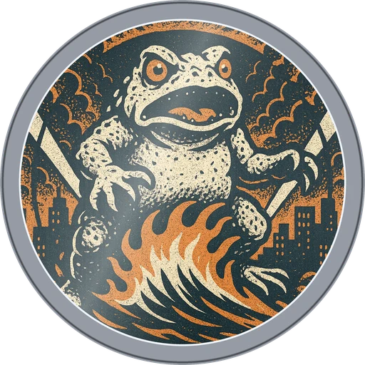 POG #93, Radiation Toad, a Foil pog from the Kaiju series